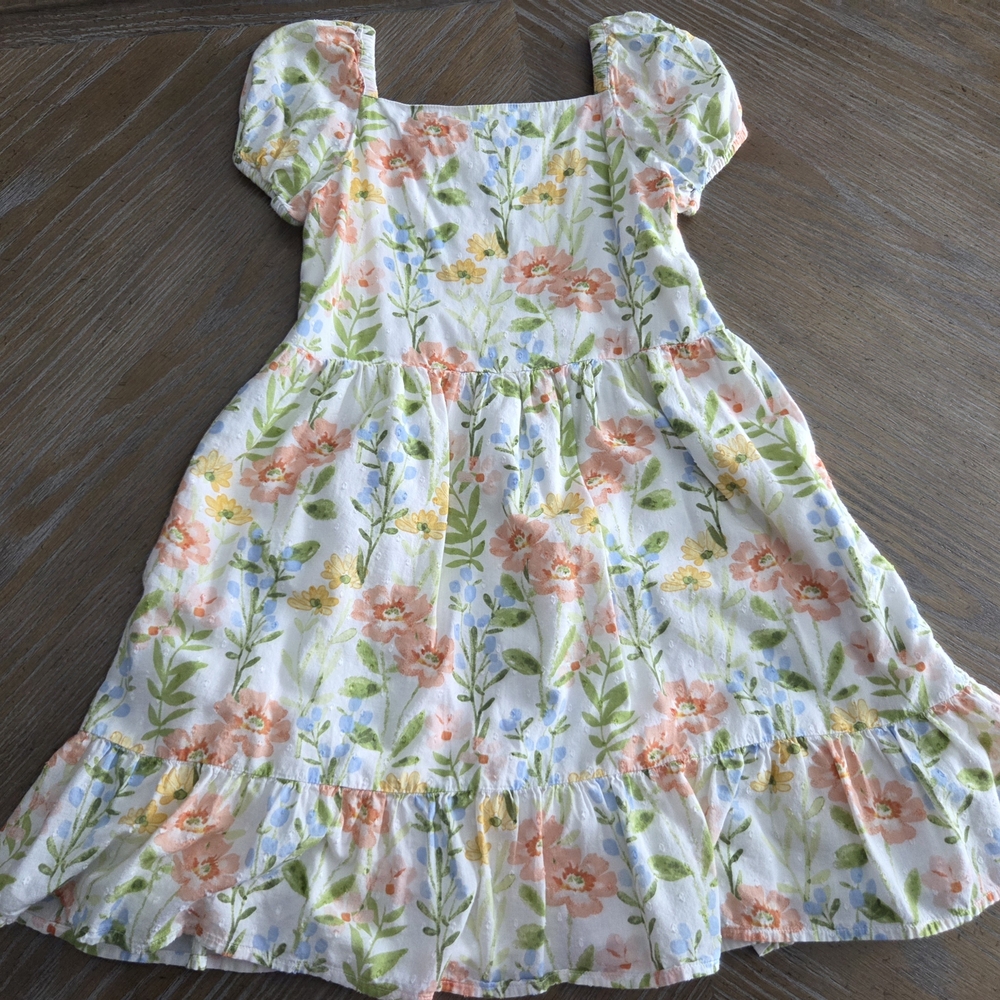 The Children's Place Floral Puff Sleeve Dress - Multicolor